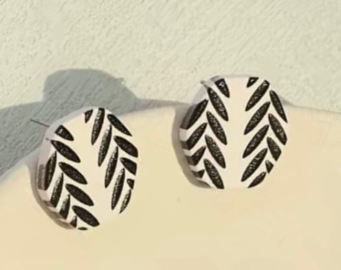 Black and White Earrings