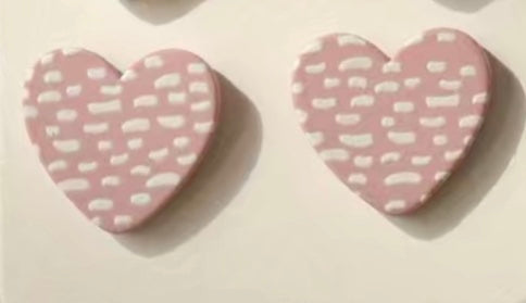 Pink Heart Earrings